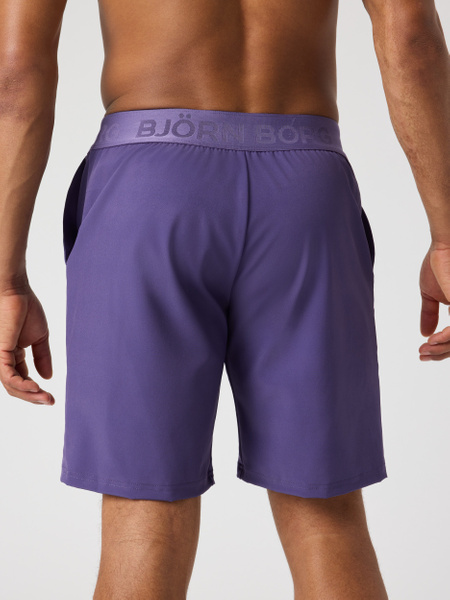 Björn Borg Shorts 9 tum herr – lila träningsshorts med stretch – baksida