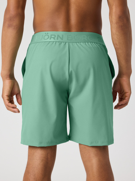 Björn Borg Shorts 9″ i grönt med stretch för herr – baksida