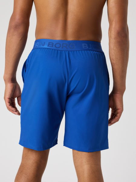 Björn Borg Shorts 9 tum herr – blå träningsshorts med stretch – baksida
