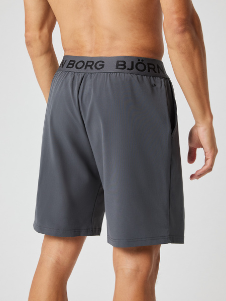 Björn Borg shorts i grått med 9-tums längd – baksida