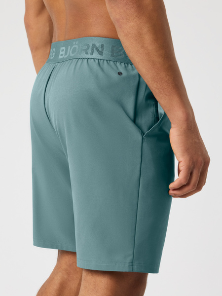 Björn Borg Shorts 9 Inch – grön herrshorts i lätt tyg – baksida