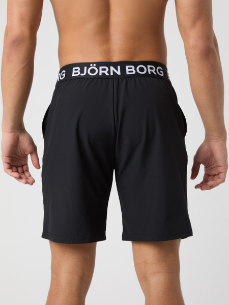 Björn Borg träningsshorts med stretch i svart – baksida