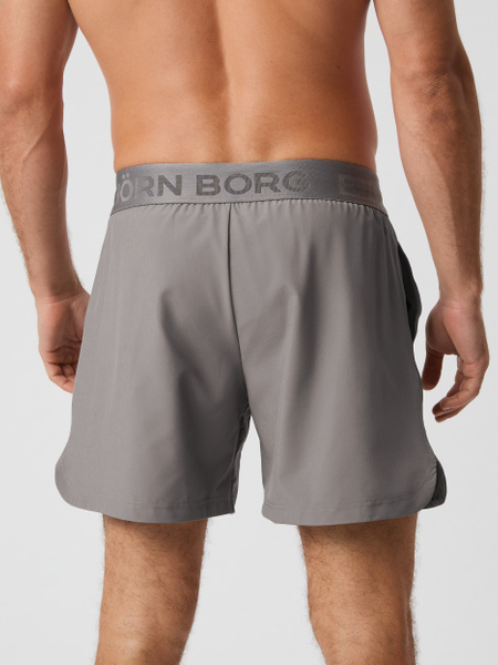 Björn Borg Borg Shorts 6 tum i grått – stretchshorts – baksida