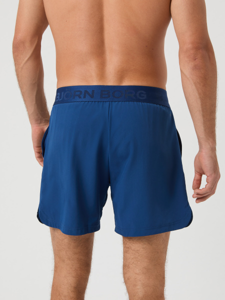 Björn Borg Shorts 6 Inch – blå träningsshorts i stretch – baksida