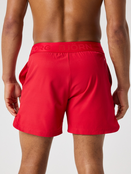 Björn Borg Borg Shorts 6″ – röda träningsshorts i återvunnen stretch – baksida