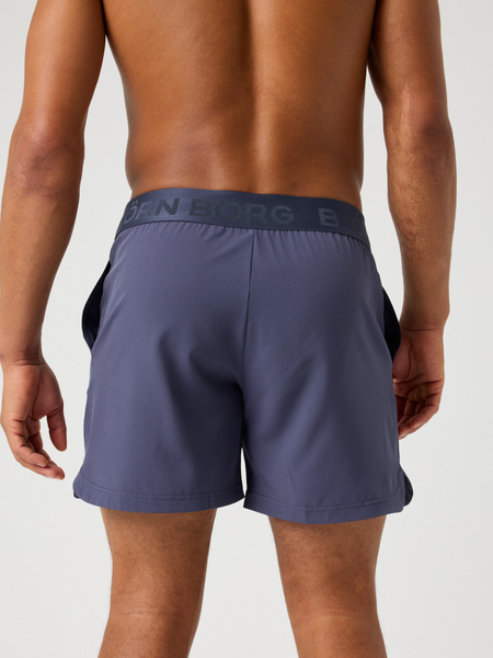 Björn Borg shorts i blått, 6 tum med 4-vägsstretch – baksida