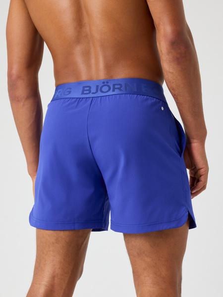 Björn Borg Borg Shorts 6 tum – blå korta shorts i stretch – baksida