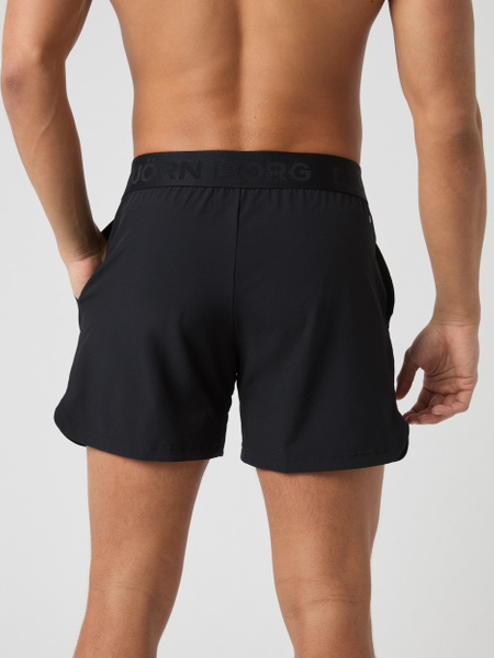 Björn Borg Shorts 6″ i svart – korta träningsshorts – baksida