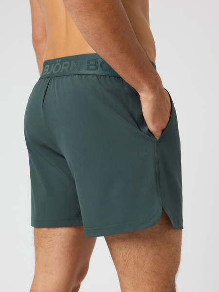 Björn Borg Borg Shorts 6 tum – gröna korta shorts i stretch – baksida