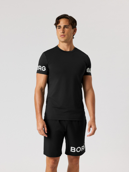 Björn Borg Borg T-shirt i svart – tränings-tee – baksida