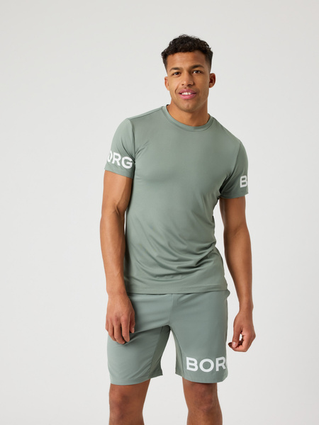 Björn Borg klassisk tränings-t-shirt i grönt – baksida