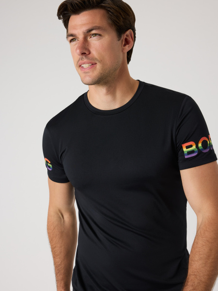 Björn Borg T-shirt herr – svart träningströja i återvunnet – baksida