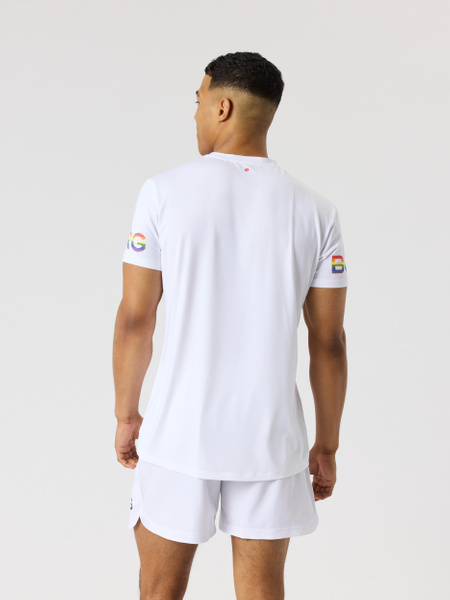 Björn Borg T-shirt herr – vit träningströja i återvunnet – baksida