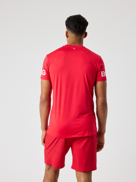 Björn Borg Borg tränings-t-shirt i rött i röd – baksida