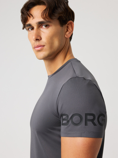 Björn Borg Borg tränings-t-shirt i grått – baksida