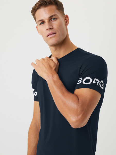 Björn Borg träningst-shirt i marinblått – återvunnen polyester
