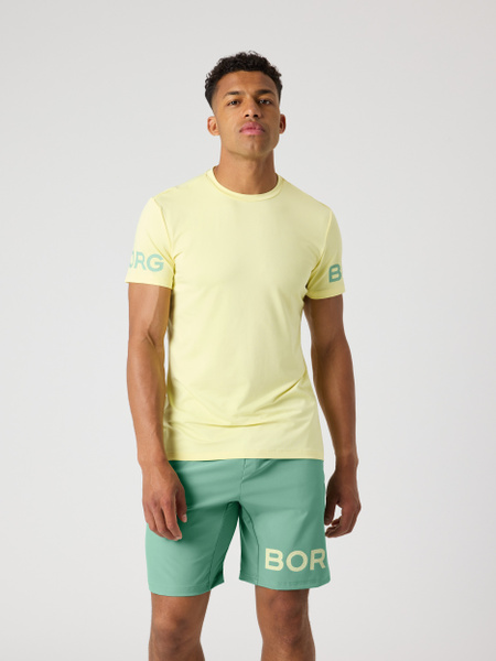 Björn Borg träningst-shirt i gult för herr – baksida