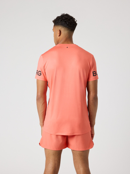 Björn Borg träningst-shirt i orange för herr – baksida