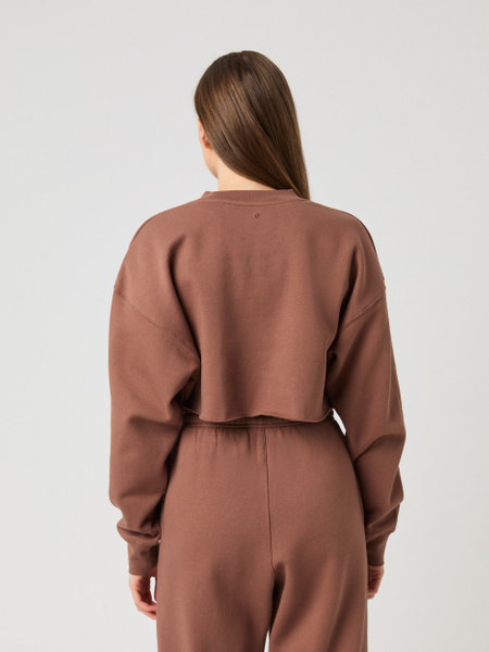 Björn Borg Studio Oversized Cropped Sweatshirt brun – baksida