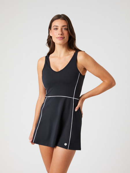 Björn Borg Ace V Dress – svart tennisklänning dam – baksida