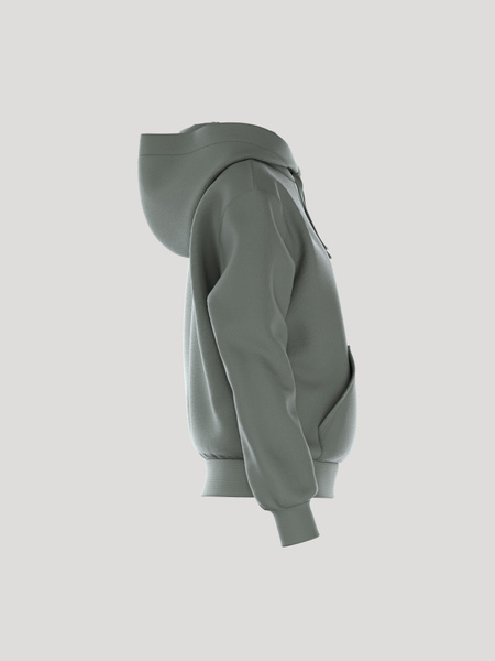 Björn Borg Essential 1 hoodie i grön fleece – dam – baksida