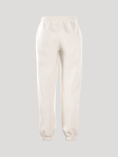 Björn Borg Essential 1 – vita mjukisbyxor i borstad fleece – baksida