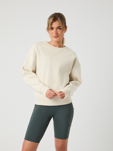 Björn Borg Boyfriend sweatshirt i mjuk fleece – vit – baksida