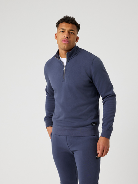 Björn Borg Centre Half Zip i blått – mjuk sweatshirt herr – baksida
