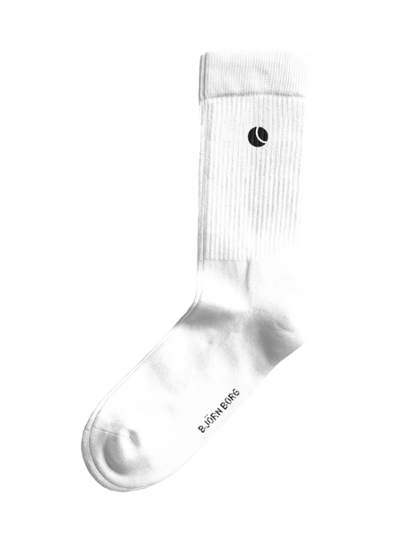Björn Borg Core Crew Socks – strumpor 3-pack i bomullsmix i vit – baksida