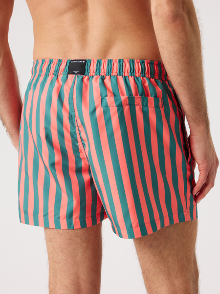 Björn Borg badshorts i grönt med tryck och Repreve-tyg – baksida
