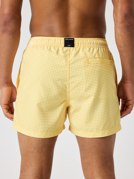 Björn Borg Print badshorts i gult – lös passform – baksida