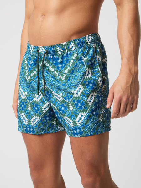 Björn Borg Print badshorts i blått av havsplast – baksida