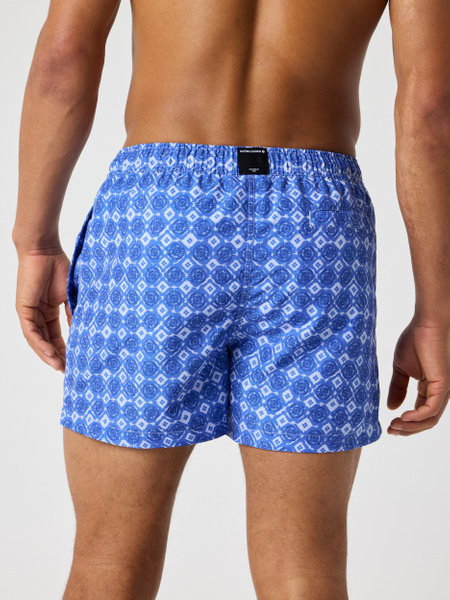 Björn Borg Print badshorts blå i återvunnet Repreve-tyg – baksida