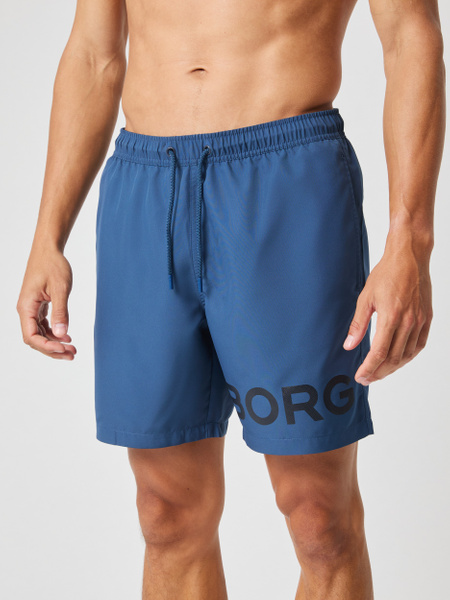 Björn Borg badshorts i återvunnen polyester, blå – baksida
