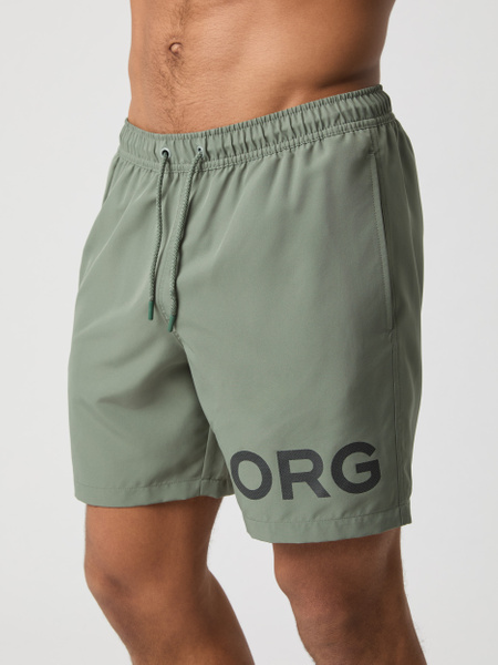 Björn Borg snabbtorkande badshorts för herr i grönt – baksida