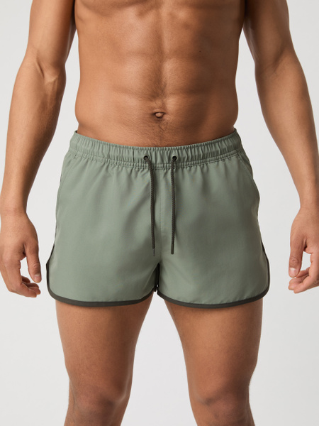 Björn Borg Retro badshorts i grönt med smal passform – baksida