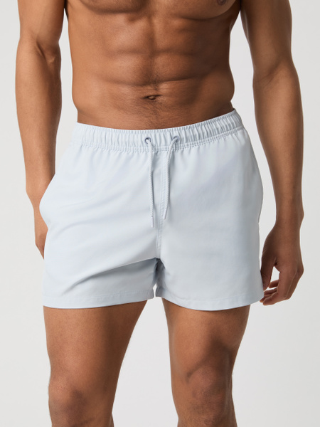 Björn Borg Solid Swim Shorts i grått – enfärgade herrbadshorts – baksida