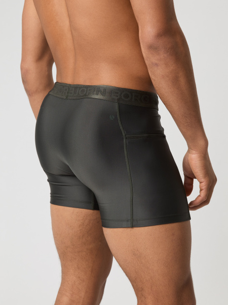 Björn Borg Stretch Swim Shorts i grönt – snabbtorkande badshorts – baksida