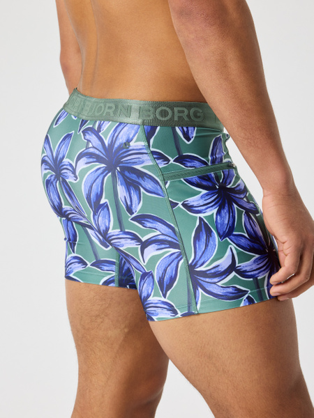 Björn Borg Stretch badshorts blå med smal stödjande passform – baksida
