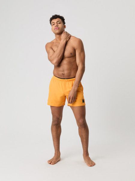 Björn Borg Elastic badshorts med logomidja, orange – baksida