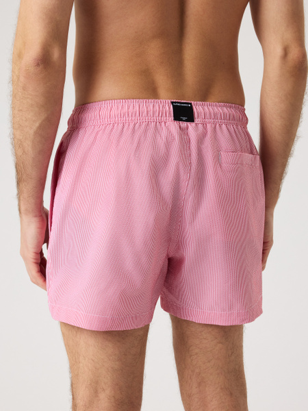 Björn Borg Seersucker badshorts i rött med kort längd i röd – baksida