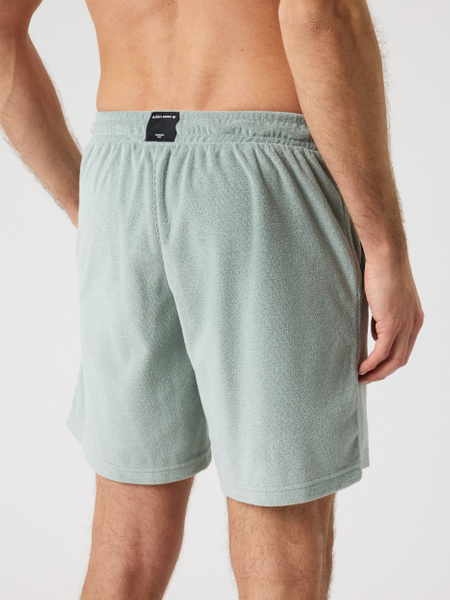 Björn Borg Toweling Pool Shorts – grön badshorts i frotté – baksida