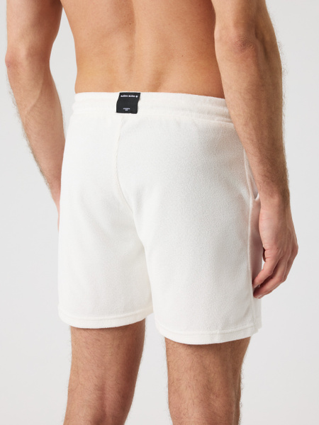 Björn Borg Toweling Pool Shorts – vit badshorts i frotté – baksida