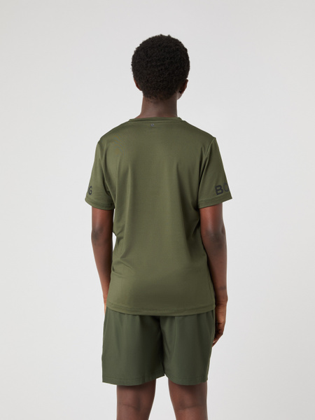 Björn Borg T-shirt Barn – mjuk stretch i grönt – baksida