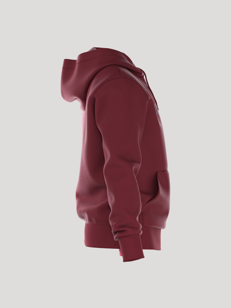 Björn Borg Essential 3 hoodie i borstad fleece, röd – baksida