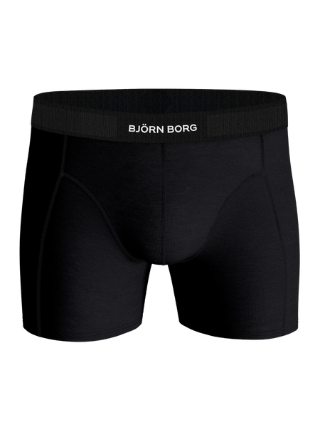 Björn Borg Organic Cotton Stretch boxer 3-pack i svart – baksida