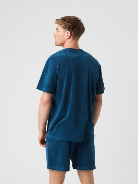 Björn Borg frotté-t-shirt i oversize, blå – baksida
