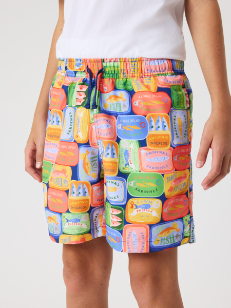 Björn Borg Print badshorts för barn, blå – baksida
