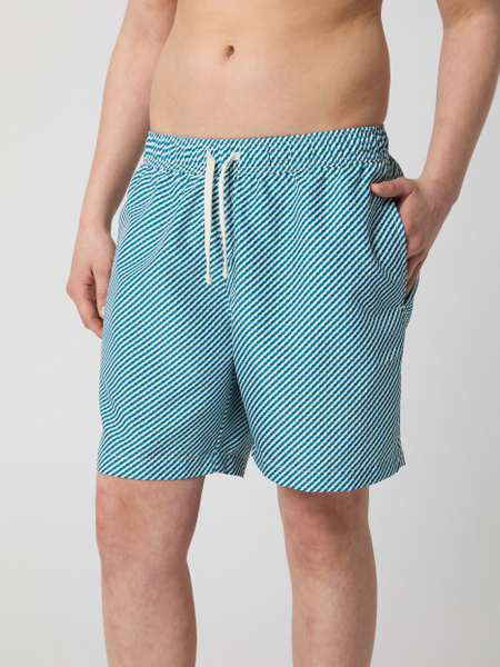Björn Borg Print Swim Shorts Barn – mönstrade badshorts blå – baksida