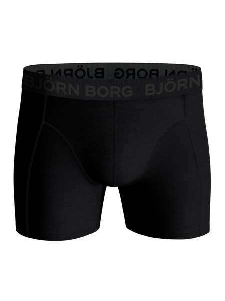 Björn Borg Cotton Stretch Boxer – svart 3-pack för herr – baksida